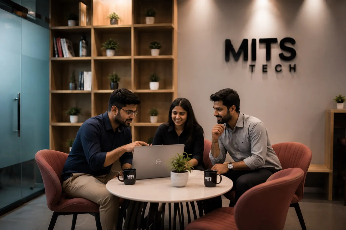 Mits engineers working together at the Bengaluru office
